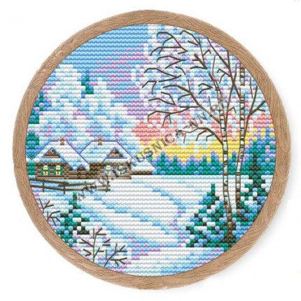 Набор для вышивания «Искусница» 4108 Зимнее утро 11*11см (арт. Набор для вышивания «Искусница» 4108 Зимнее утро 11*11см)