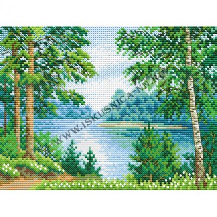 Набор для вышивания «Искусница» 414/1 Изумрудное лето 15*20 см (арт. Набор для вышивания «Искусница» 414/1 Изумрудное лето 15*20 см)