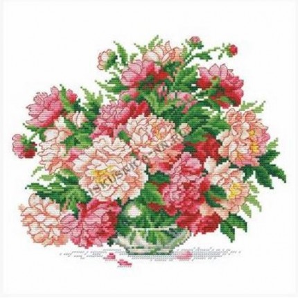 Набор для вышивания «Искусница» 5030 Большой букет пионов  20,5*24,5см (арт. Набор для вышивания «Искусница» 5030 Большой букет пионов  20,5*24,5см)