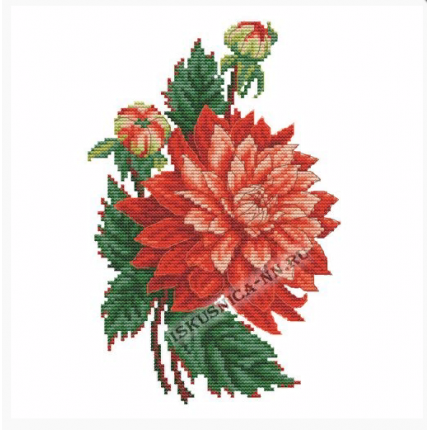 Набор для вышивания «Искусница» 5037 Георгин 14х21см (арт. Набор для вышивания «Искусница» 5037 Георгин 14х21см)