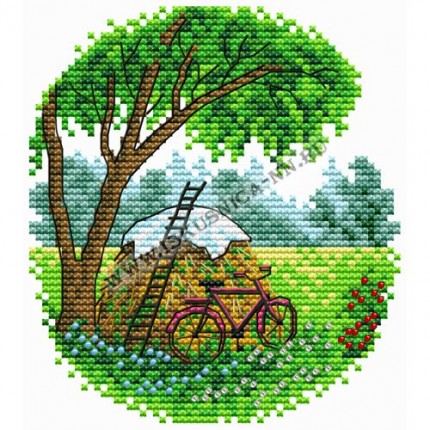 Набор для вышивания крестом «Искусница» 4105 Лето в деревне (набор для вышивания крестом) (арт. Набор для вышивания крестом «Искусница» 4105 Лето в деревне (набор для вышивания крестом))