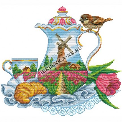 Набор для вышивания крестом «Искусница» 427 Ранний завтрак (набор для вышивания крестом) (арт. Набор для вышивания крестом «Искусница» 427 Ранний завтрак (набор для вышивания крестом))