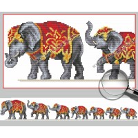 Искусница Набор для вышивания крестом «Искусница» 654 Семь слоников Набор для вышивания крестом «Искусница» 654 Семь слоников 