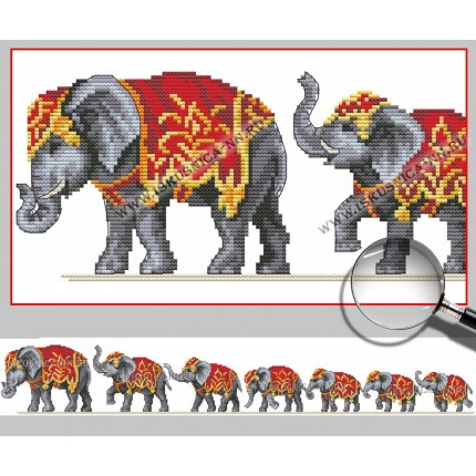 Набор для вышивания крестом «Искусница» 654 Семь слоников (арт. Набор для вышивания крестом «Искусница» 654 Семь слоников)