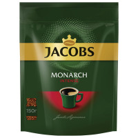 JACOBS 8051499 Кофе растворимый JACOBS "Monarch Intense", сублимированный, 150 г, мягкая упаковка, 8051499 