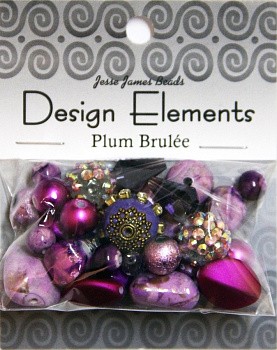 Набор декоративных бусин Design Elements 5896 Сливовое крем-брюле