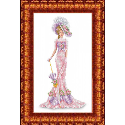 Схема для вышивания КБЛ 3014 Дама в розовом