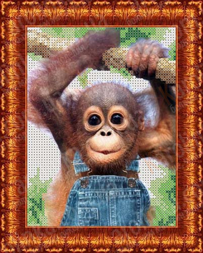 Плетем обезьяну из бисера