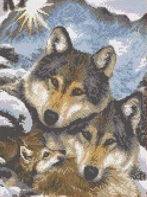 Схема для вышивания КК 002 Семья волков