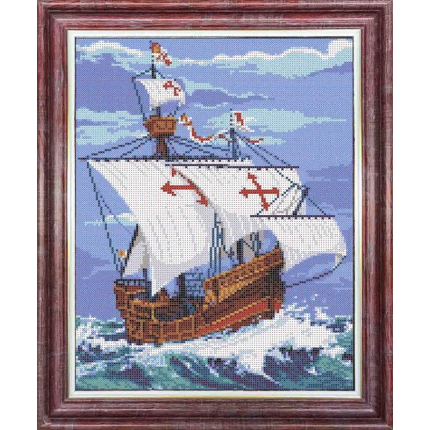 Рисунок-схема на ткани «Каролинка» КБП 3057 Санта Мария (арт. Рисунок-схема на ткани «Каролинка» КБП 3057 Санта Мария)