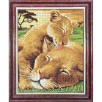 Каролинка Рисунок-схема на ткани «Каролинка» КБЖ 4040 Мамы и их зверята. Заботливый львенок. Рисунок-схема на ткани «Каролинка» КБЖ 4040 Мамы и их зверята. Заботливый львенок. 