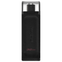 KINGSTON DT70/32GB Флеш-диск 32GB KINGSTON DataTraveler 70, разъем Type-C 3.2, черный, DT70/32GB 