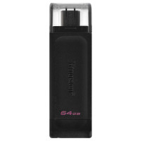 KINGSTON DT70/64GB Флеш-диск 64GB KINGSTON DataTraveler 70, разъем Type-C 3.2, черный, DT70/64GB 