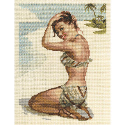"Klart" набор для вышивания 7-101 "Кокетка на пляже" (арт. 7-101)