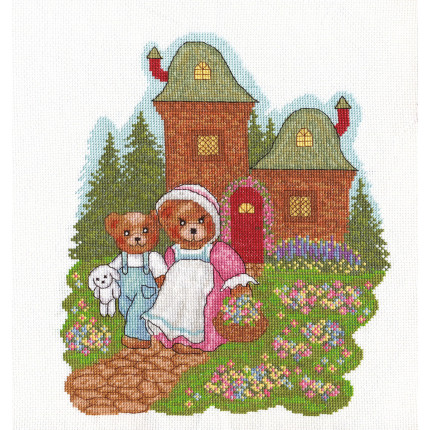 "Klart" набор для вышивания 8-061 "Медвежата на прогулке" (арт. 8-061)