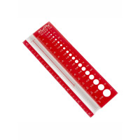 KnitPro 10701 Линейка для определения размера спиц KnitPro, прямоугольная красная 10701 