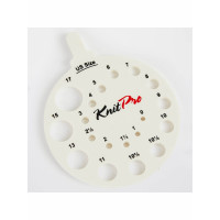 KnitPro 10991 Линейка для определения размера спиц KnitPro, круглая белая 10991 