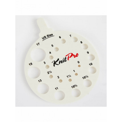 Линейка для определения размера спиц KnitPro, круглая белая 10991 (арт. 10991)