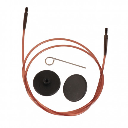 Тросик для съемных спиц Ginger (заглушки 2шт, кабельный ключик), длина 20 (40)см, KnitPro, 31291 (арт. 31291)
