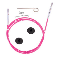 KnitPro 42175 Набор Smart Stix: розовый тросик 76 см (100 см), заглушки 2 шт, кабельный ключик 