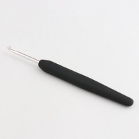 KnitPro  Крючок алюминиевый для вязания с эргономичной черной ручкой, серебристый цвет, 3,75 мм, KnitPro,30899 