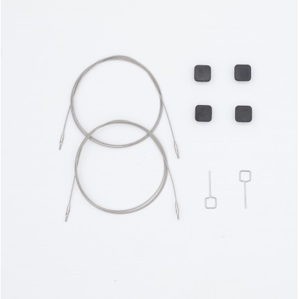 Набор Petite: 2 тросика 56 см, 4 заглушки и 2 кабельных ключика Knitpro, 10547 (арт. Набор Petite: 2 тросика 56 см, 4 заглушки и 2 кабельных ключика Knitpro, 10547)