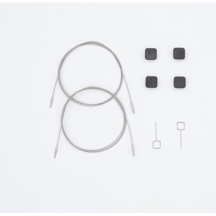 Набор Petite: 2 тросика 76 см, 4 заглушки и 2 кабельных ключика Knitpro, 10548 (арт. Набор Petite: 2 тросика 76 см, 4 заглушки и 2 кабельных ключика Knitpro, 10548)