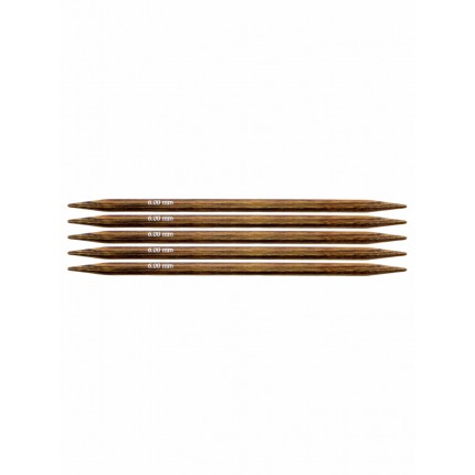 Спицы деревянные носочные Ginger KnitPro, 15 см, 6.00 мм 31013 (арт. 31013)