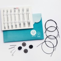 KnitPro Nova Cubics Набор съемных латунных кубических спиц Nova Cubics Deluxe KnitPro 12370 Набор съемных латунных кубических спиц Nova Cubics Deluxe KnitPro 12370 