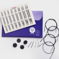 KnitPro Nova Metal Набор съемных латунных спиц Nova Deluxe KnitPro 10616 Набор съемных латунных спиц Nova Deluxe KnitPro 10616 