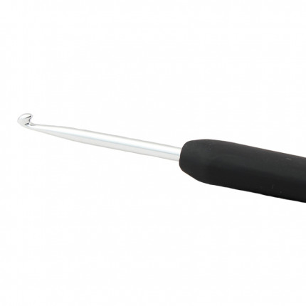 Крючок стальной для вязания с эргономичной черной ручкой, KnitPro, 1,25мм 30864 (арт. 30864)