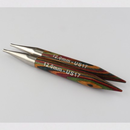 Спицы съемные укороченные KnitPro Symfonie, 12.00 мм 20466 (арт. Спицы деревянные съемные для длины тросика 20 см Symfonie KnitPro, 12.00 мм 20466)