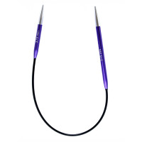 KnitPro Zing 1 Спицы ассиметричные алюминиевые круговые Zing KnitPro, 25 см, 3.75 мм 47057 