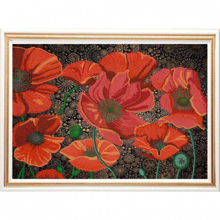Рисунок на ткани «Конёк» 9486 Красные маки, 29х39 см (арт. 9486)