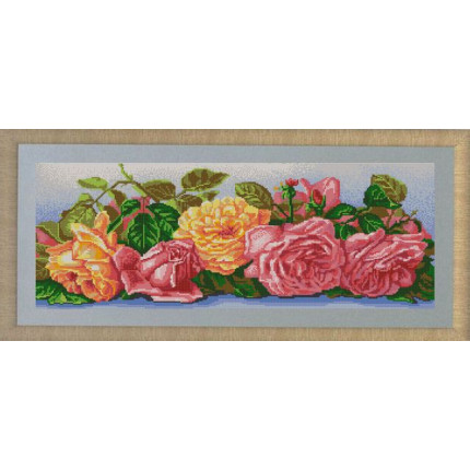 Рисунок на ткани «Конёк» 9651 Розы, 25х65 см (арт. 9651)