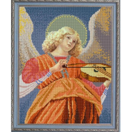Схема для вышивания НИК 9943 Ангел играющий на виоле (Мелоццо да Форли). Схема для вышивания бисером
