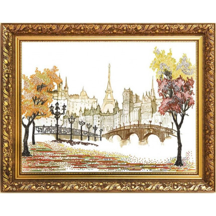 Рисунок на ткани «Конёк» 8409 Осень в Париже, 45х60 см (арт. Рисунок на ткани «Конёк» 8409 Осень в Париже)