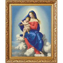 Рисунок на ткани «Конёк» 8465 "Мадонна с Младенцем в славе" 29х39 см (арт. Рисунок на ткани «Конёк» 8465 "Мадонна с Младенцем в славе" 29х39 см)