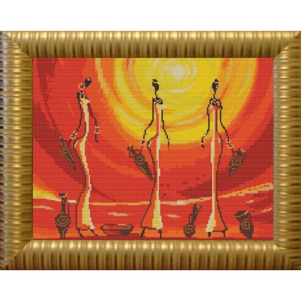 Рисунок на ткани «Конёк» 9609 Африканки, 29x39 см (арт. Рисунок на ткани «Конёк» 9609 Африканки, 29x39 см)