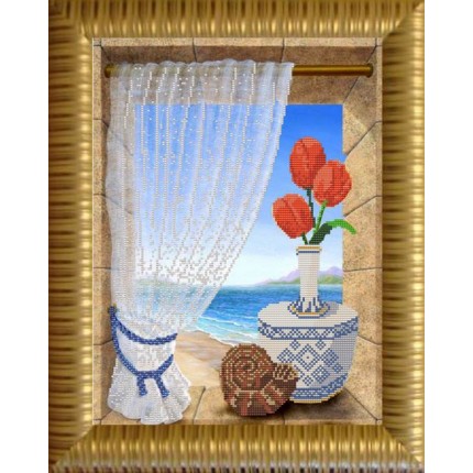 Рисунок на ткани «Конёк» 9629 Вид на море, 29х39 см (арт. Рисунок на ткани «Конёк» 9629 Вид на море, 29х39 см)