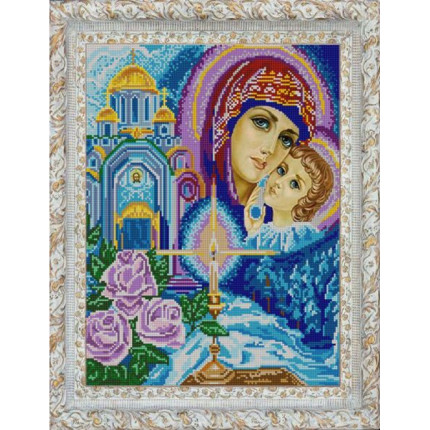 Рисунок на ткани «Конёк» 9733 Богородица, 29х39 см (арт. Схема для вышивания бисером НИК 9733 Богородица)