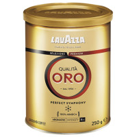 LAVAZZA 2058 Кофе молотый LAVAZZA "Qualita Oro", арабика 100%, 250 г, жестяная банка, 2058 