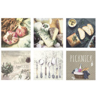 Love2Art SDS №63 "Love2art" Салфетки бумажные ассорти SDS №63 6 шт. "Почувствуй вкус!" 