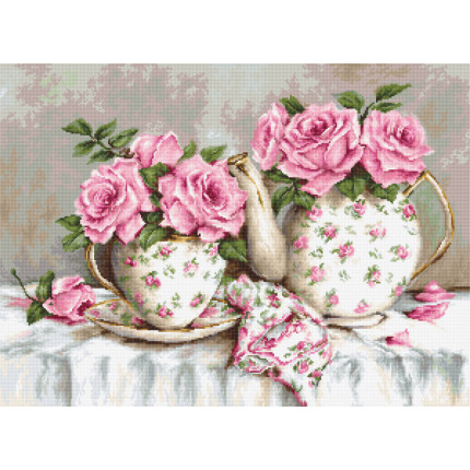 Набор для вышивания B2320 Утренний чай и розы