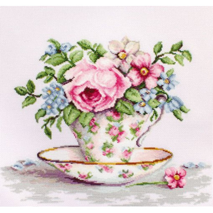 Набор для вышивания B2321 Цветы в чайной чашке