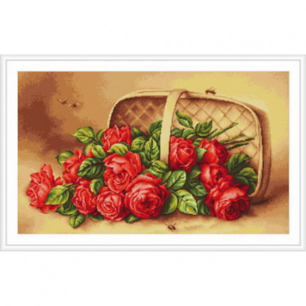 Набор для вышивания B499 Корзинка с розами