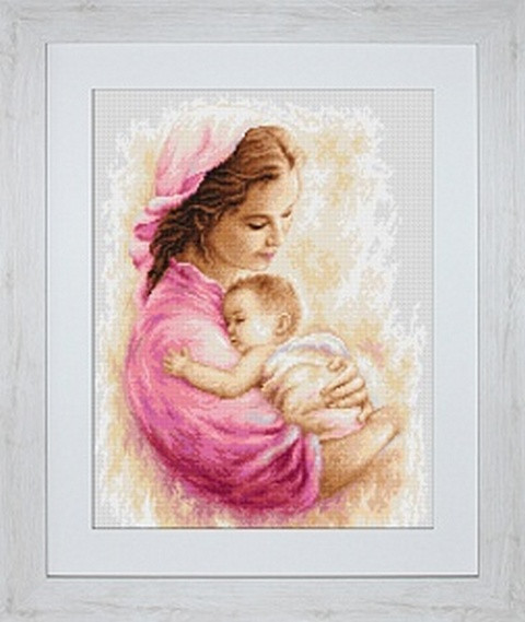 Схема вышивки «мать с младенцем» (№) - Вышивка крестом