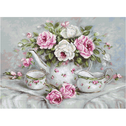 Набор для вышивания BA2317 Чайный сервиз и розы
