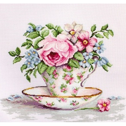 Набор для вышивания BA2321 Цветы в чайной чашке