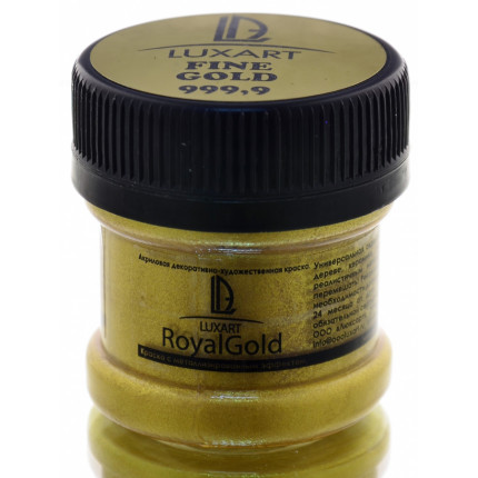 Акриловая краска Luxart ROYAL GOLD Золото лимонное 25 г (арт. RL08V25)